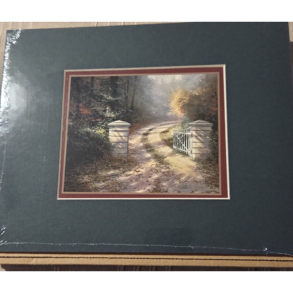 Thomas Kinkade 8x10 Print "The Autumn Gate" Certificate Of Authenticity